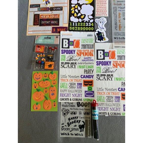 Halloween Scrapbook Stickers & Kits Bundle - Assorted Designs & Sizes - Picture 5 of 13